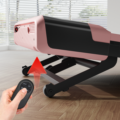 12% Auto Incline Smart Walking Pad Treadmill with remote control Pink-Fat-burning & fitness friendly