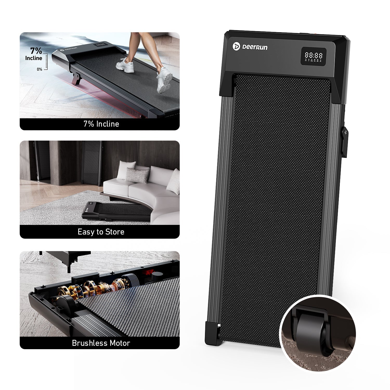 DeerRun Walking Workstation: Incline Walking Pad & Desk Bundle | Replace Your Chair