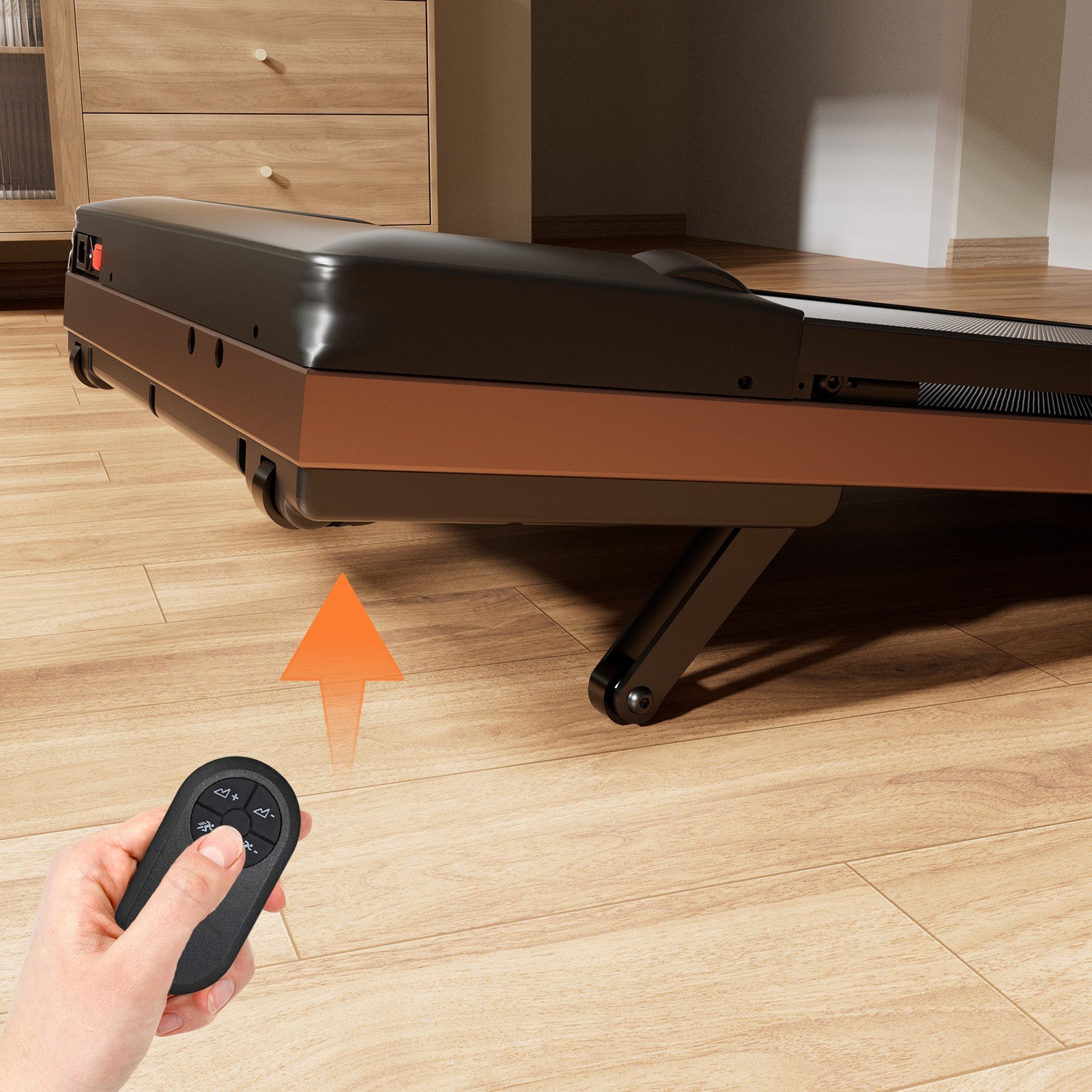 12% Auto Incline Smart Walking Pad Treadmill with remote control-Black