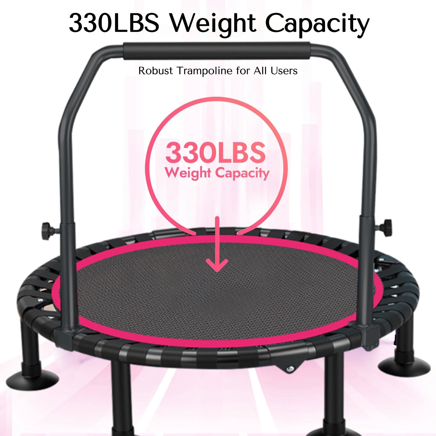 40 Foldable Mini Trampoline Max Load 330lbs