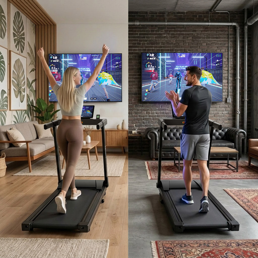 All-New 2026 A1 Pro Move+ Smart Foldable Treadmill with 6% Incline & NFC | 350 lbs, 10 mph, Black