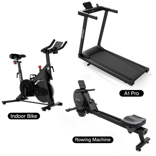 Treadmill + Bike + Rowing Machine Home Gym Bundle