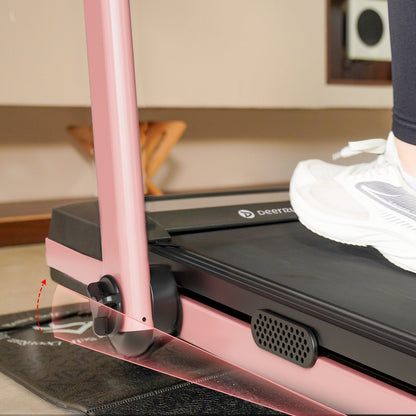 Muse Type 2 in 1 Foldable Treadmill with Remote Control, 12% Auto Incline, Pink