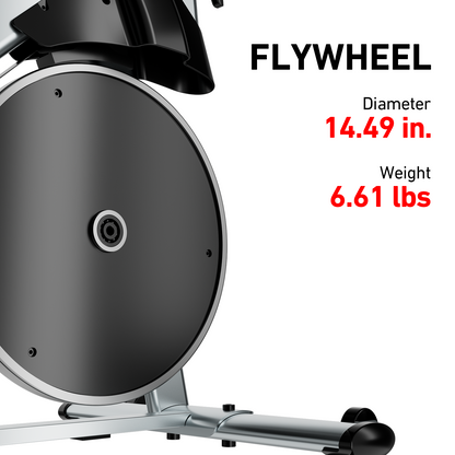 DeerRun S500 Pro King Size Indoor Exercise Bike for Tall Riders 32 Magnetic Adjustable Resistance, LED Screen, Silver