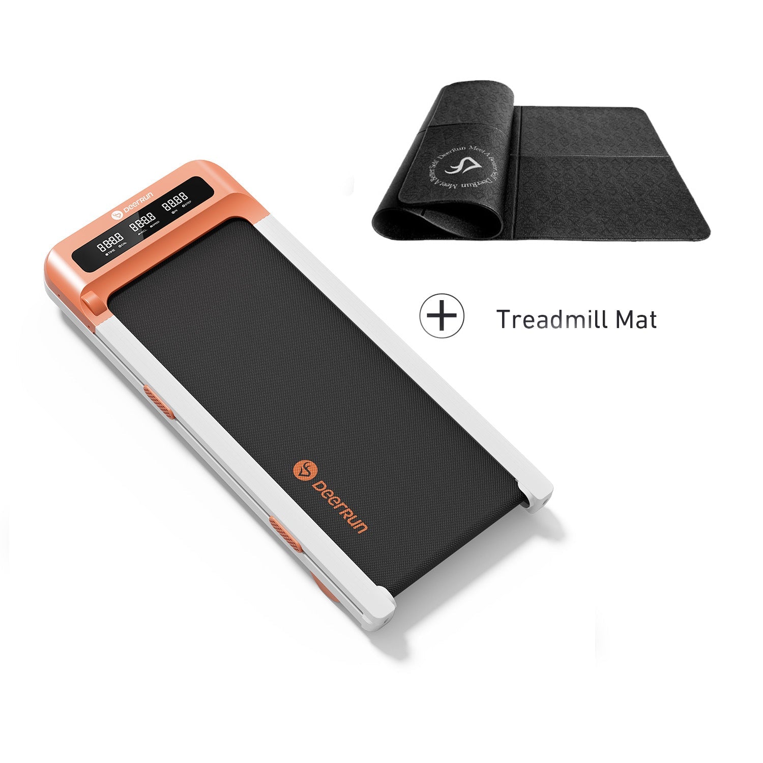 DeerRun Z10 Upgrade Full-screen Smart Walking Pad Treadmill with remote control 12% Auto Incline - Black, More Light, More Thin