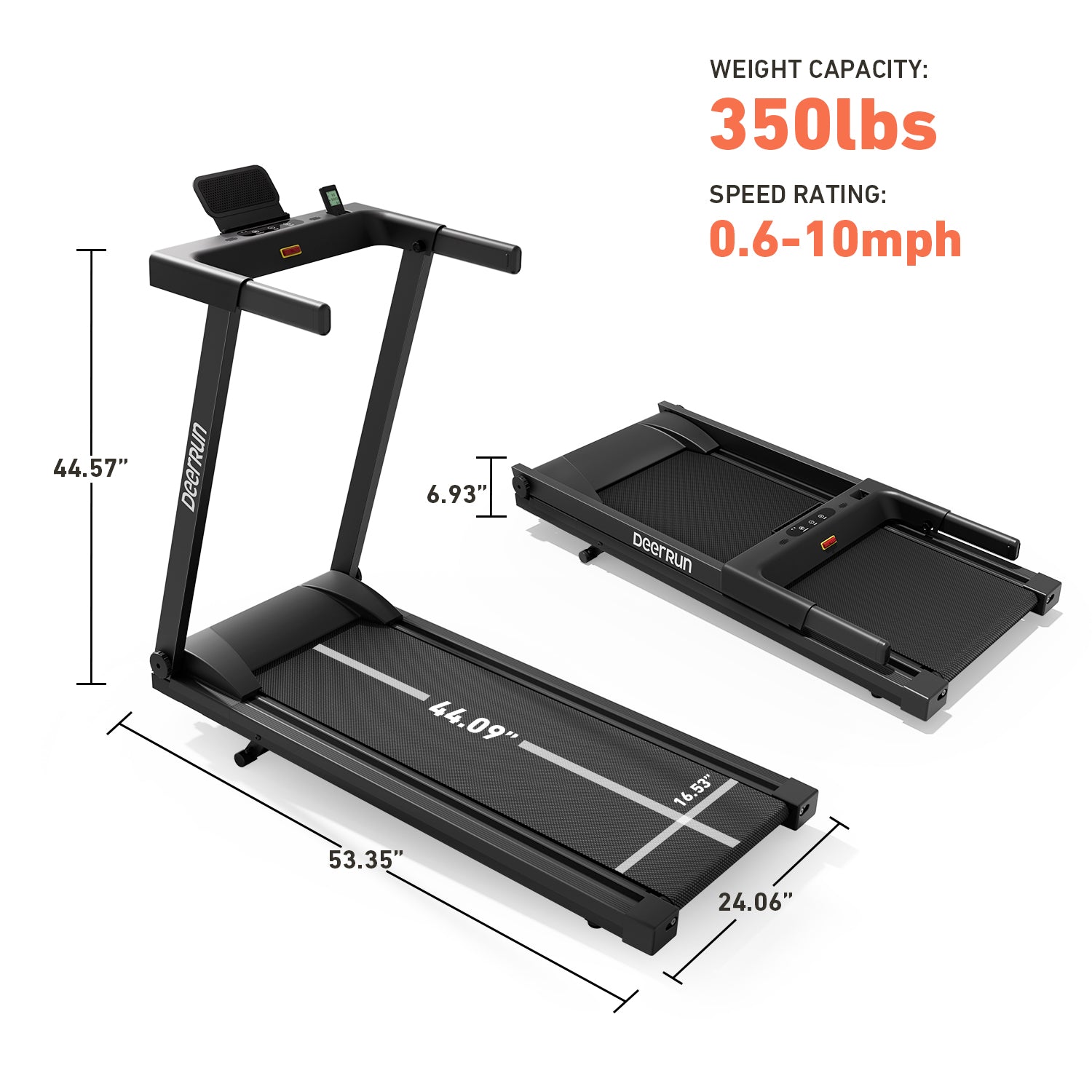 DeerRun A1 Pro Smart Foldable Treadmill with AI Coach