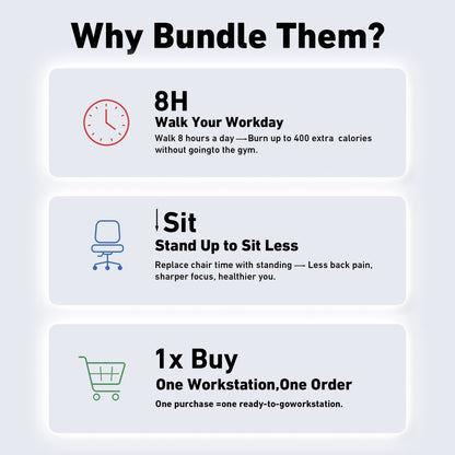 DeerRun Walking Workstation: Incline Walking Pad & Desk Bundle | Replace Your Chair