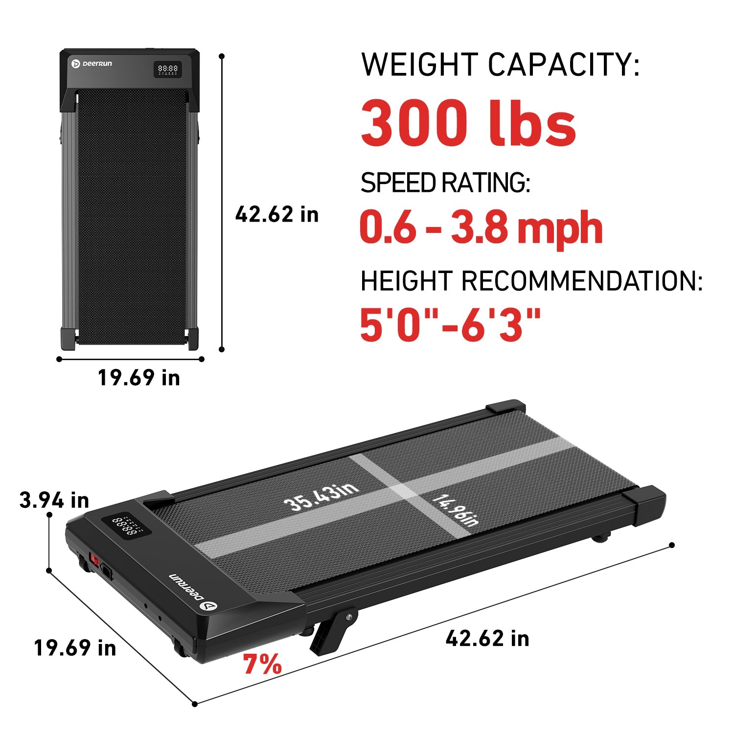 DeerRun Walking Workstation: Incline Walking Pad & Desk Bundle | Replace Your Chair